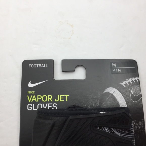 New Nike Vapor Jet 5.0 Football Glove Black Silver - Picture 5 of 7